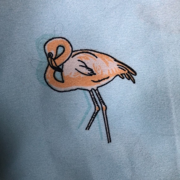 Men’s Shein slim fit flamingo button up shirt - Picture 2 of 3